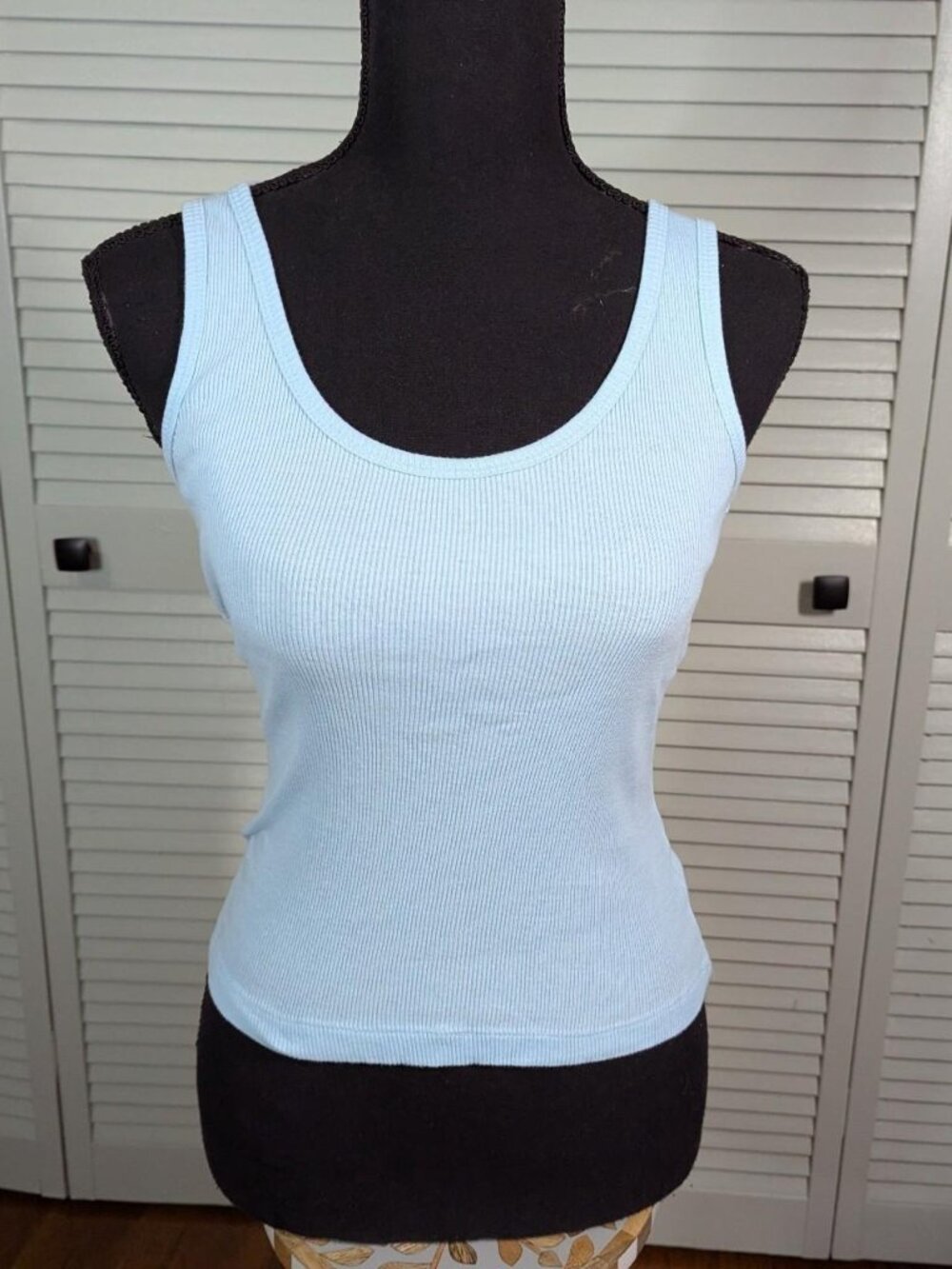 vintage baby Blue cotton tank top